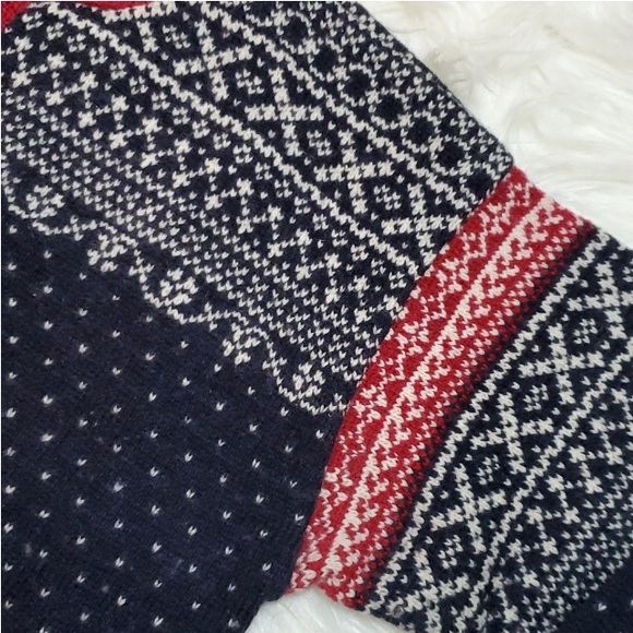 Vintage Navy red & white Wool Sweater - Picture 2 of 5
